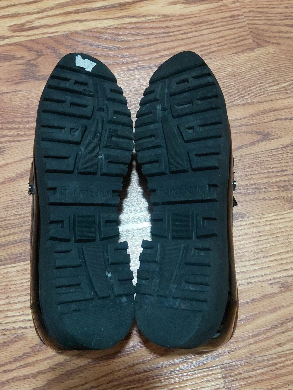 Franco Sarto Black Patent Platform Penny Loafers Women Size 8